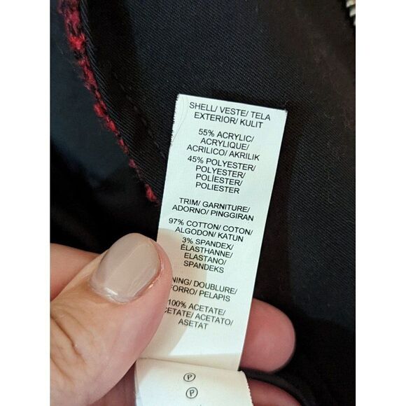 LUCKY BRAND Women's Red Tweed Coat Sz Small - Picture 3 of 11